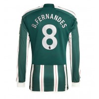Camisa de time de futebol Manchester United Bruno Fernandes #8 Replicas 2º Equipamento 2023-24 Manga Comprida